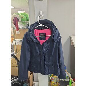 Hollister Jacket Girls Sz Large All Weather Winter Coat Fleece Lined Hooded
